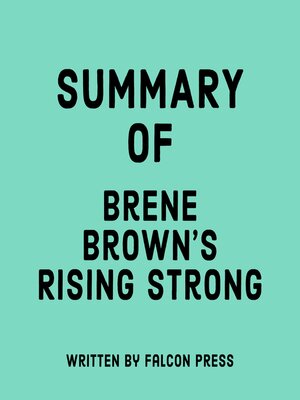 cover image of Summary of Brene Brown's Rising Strong